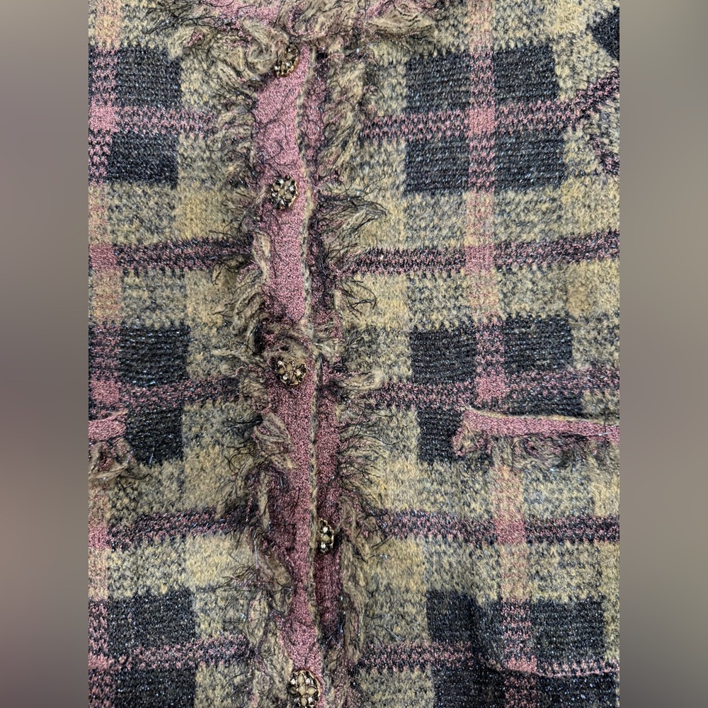 Zara Textured Knit Top with Fringe & Matching Skirt Set - Picture 3 of 6